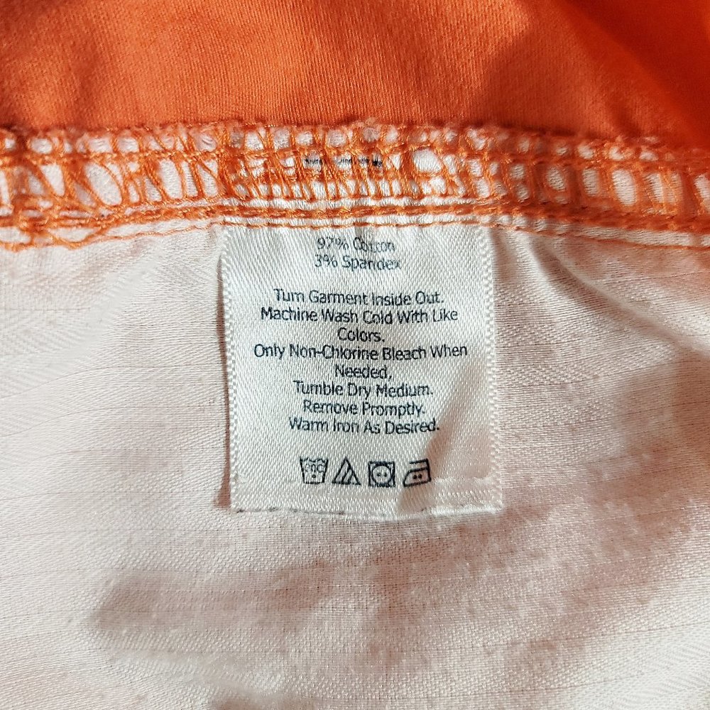 EDDIE BAUER Women's 2 (Actual 29" x 6") "Heritage Wash" Peach Shorts Stretch - Picture 5 of 5